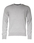 Dolce & Gabbana Light Gray Wool Crew Neck Pullover Sweater