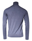 Dolce & Gabbana Purple Blue Long Sleeve Turtleneck Pullover Sweater
