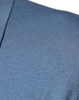 Dolce & Gabbana Sky Blue Silk Collared Men Pullover Sweater