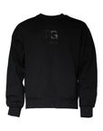 Dolce & Gabbana Black DG Logo Cotton Men Sweatshirt Sweater