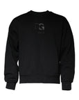 Dolce & Gabbana Black DG Logo Cotton Men Sweatshirt Sweater