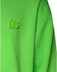 Dolce & Gabbana Green Logo Hooded Pullover Men Sweatshirt Sweater