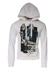 Dolce & Gabbana White Caesar Cotton Hooded Pullover Sweater