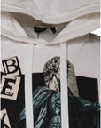 Dolce & Gabbana White Caesar Cotton Hooded Pullover Sweater