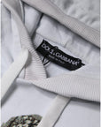 Dolce & Gabbana White Caesar Cotton Hooded Pullover Sweater