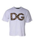 Dolce & Gabbana White DG Logo Cotton Shorts Sleeves T-shirt