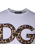 Dolce & Gabbana White DG Logo Cotton Shorts Sleeves T-shirt