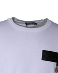 Dolce & Gabbana White Logo Patch Cotton Crew Neck T-shirt