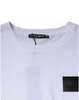 Dolce & Gabbana White Logo Patch Cotton Crew Neck T-shirt