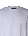 Dolce & Gabbana White Embossed Logo Crew Neck T-shirt
