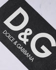 Dolce & Gabbana White Logo Print Cotton Crew Neck T-shirt