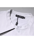 Dolce & Gabbana White Logo Print Cotton Crew Neck T-shirt