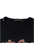 Dolce & Gabbana Black Graphic Print Cotton Crew Neck T-shirt
