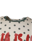 Dolce & Gabbana Beige Graphic Print Polka Dot Cotton T-shirt