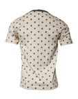 Dolce & Gabbana Beige Graphic Print Polka Dot Cotton T-shirt
