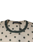 Dolce & Gabbana Beige Graphic Print Polka Dot Cotton T-shirt