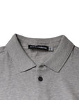 Dolce & Gabbana Gray Crown Collared ShortSleeve Polo T-shirt