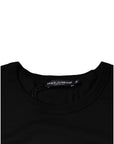 Dolce & Gabbana Black Cotton Shorts Sleeves Crewneck T-shirt