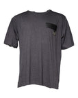 Dolce & Gabbana Gray Logo Patch Cotton Crew Neck T-shirt