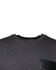 Dolce & Gabbana Gray Logo Patch Cotton Crew Neck T-shirt
