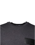 Dolce & Gabbana Gray Logo Patch Cotton Crew Neck T-shirt