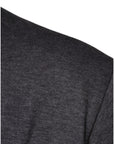 Dolce & Gabbana Gray Logo Patch Cotton Crew Neck T-shirt