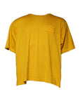 Dolce & Gabbana Mustard Embossed Logo Crew Neck T-shirt