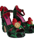 Dolce & Gabbana Enchanted Sicily Crystal Brocade Wedges