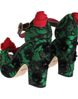 Dolce & Gabbana Enchanted Sicily Crystal Brocade Wedges