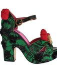 Dolce & Gabbana Enchanted Sicily Crystal Brocade Wedges