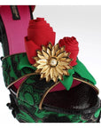 Dolce & Gabbana Enchanted Sicily Crystal Brocade Wedges