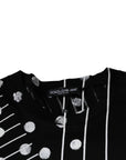 Dolce & Gabbana Black Cotton Polka Dots Round Neck T-shirt