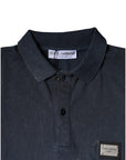 Dolce & Gabbana Dark Blue Logo Button Collared Polo T-shirt