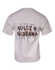 Dolce & Gabbana Beige Logo Cotton Blend Crew Neck T-shirt