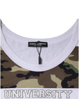 Dolce & Gabbana White Camouflage Tank Sleeveless T-shirt