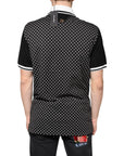 Dolce & Gabbana Black White Stripes Collared Polo T-shirt