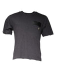 Dolce & Gabbana Gray Logo Patch Cotton Crew Neck T-shirt