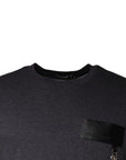 Dolce & Gabbana Gray Logo Patch Cotton Crew Neck T-shirt