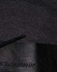 Dolce & Gabbana Gray Logo Patch Cotton Crew Neck T-shirt