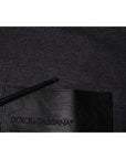 Dolce & Gabbana Gray Logo Patch Cotton Crew Neck T-shirt