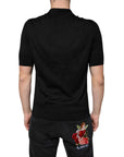 Dolce & Gabbana Black Silk Short Sleeves Men Polo T-shirt