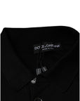 Dolce & Gabbana Black Silk Short Sleeves Men Polo T-shirt