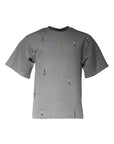 Dolce & Gabbana Gray Cotton Blend Embellished Tee T-shirt