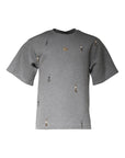Dolce & Gabbana Gray Cotton Blend Embellished Tee T-shirt