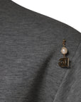 Dolce & Gabbana Gray Cotton Blend Embellished Tee T-shirt