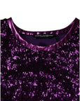 Dolce & Gabbana Purple Sequin Round Neck Sleeveless T-shirt