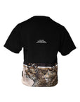 Dolce & Gabbana Black Leopard Cotton Short Sleeves T-shirt