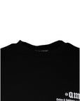 Dolce & Gabbana Black Amore Print Cotton Crew Neck T-shirt