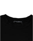 Dolce & Gabbana Black Amore Print Cotton Crew Neck T-shirt