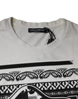 Dolce & Gabbana White Bandana Print Cotton Short Sleeves T-shirt